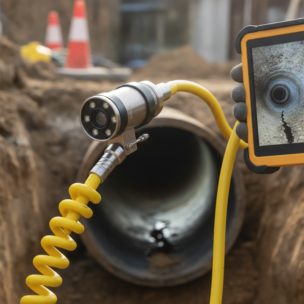 close-up photo of Camera Pipe Inspection